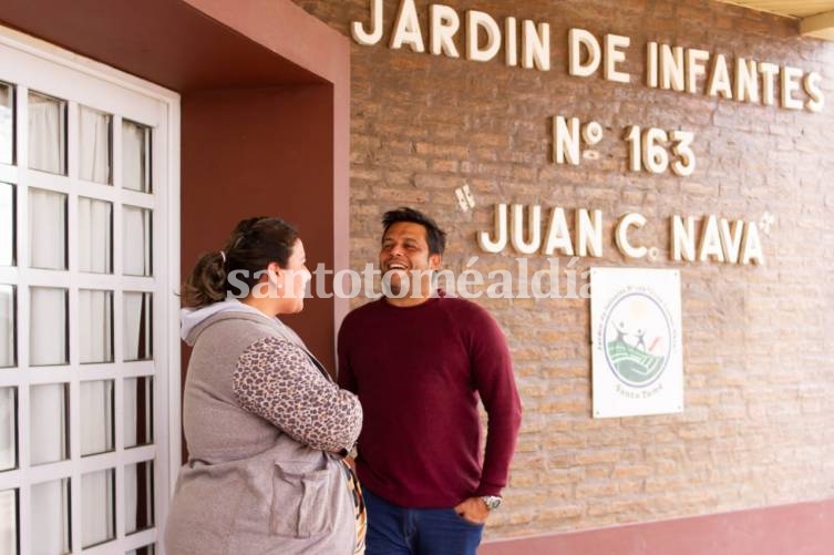 Alvizo visitó el jardín de infantes “Juan Carlos Nava”.