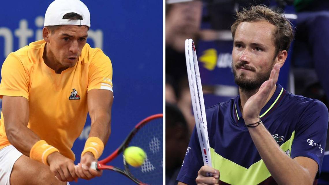  Báez y Medvedev se enfrentán en el US Open. (Foto: AFP)