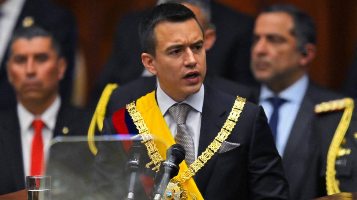 El presidente de Ecuador, Daniel Noboa. (Foto: AFP)