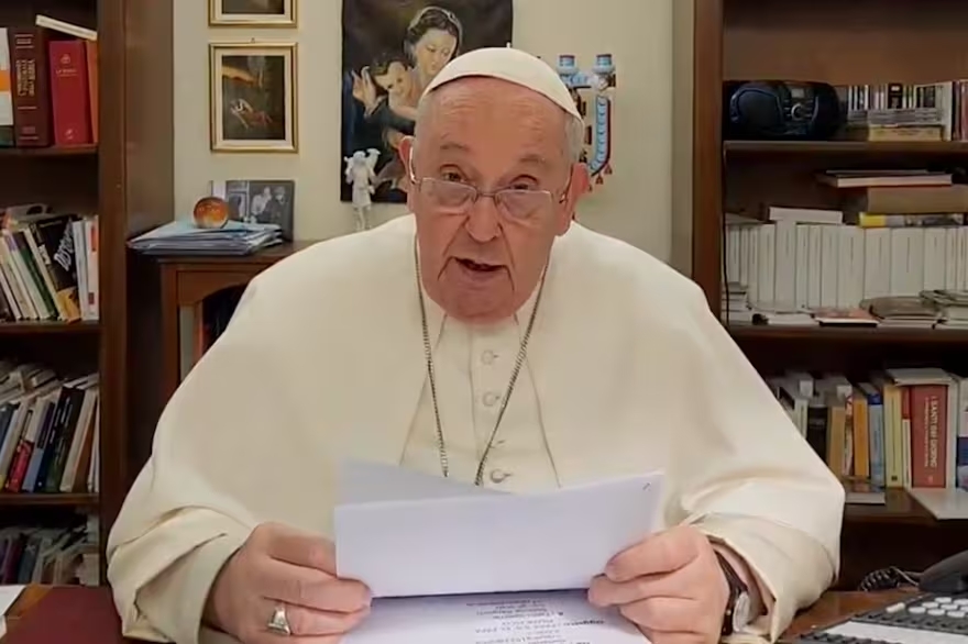 El mensaje del papa Francisco por video para los jueces argeninos.