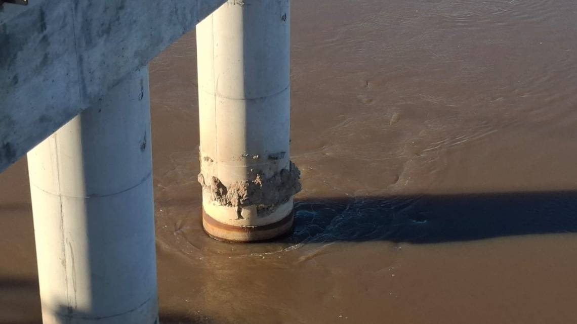 Nuevo puente: qué pasó con la columna que deberá ser reparada