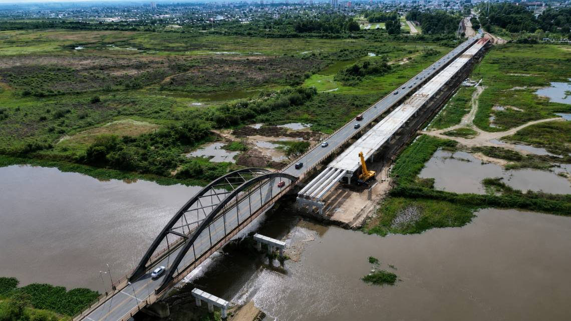 A 16 meses del inicio de la obra, el nuevo puente entra en su etapa final