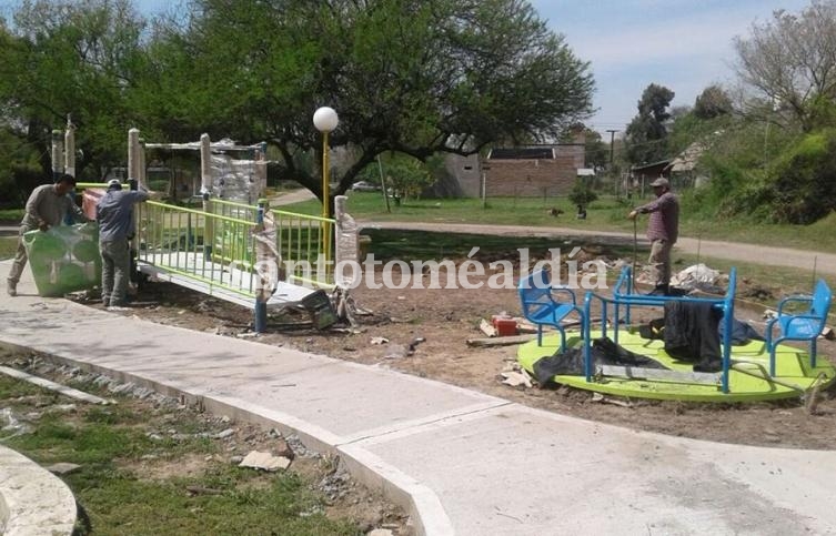 Sauce Viejo: Avanza la construcción de una plaza inclusiva