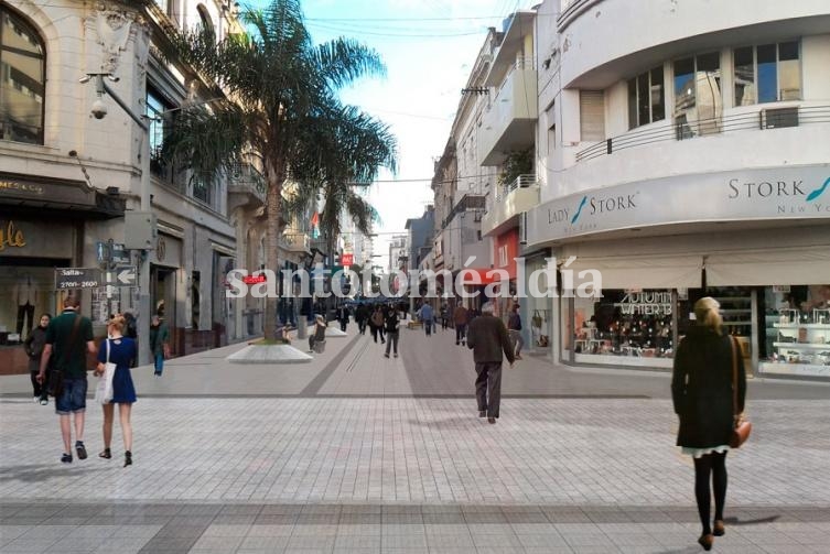El proyecto para remodelar la peatonal San Martín.