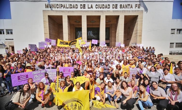En Santa Fe, Municipio y Asoem adhirieron conjuntamente al Paro de Mujeres