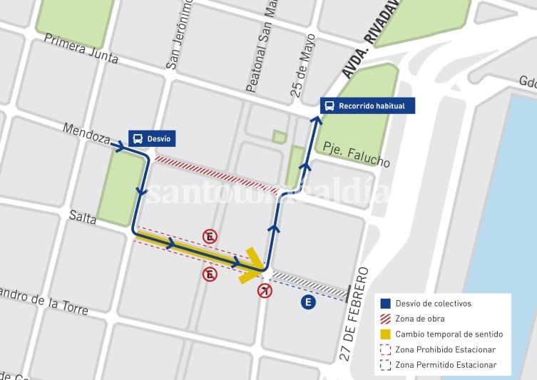 Santa Fe: Reordenamiento del tránsito en el microcentro