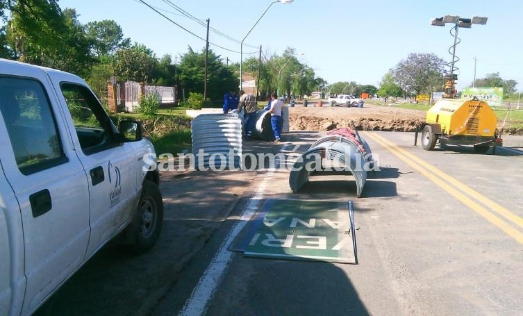 Sauce Viejo: Comenzó la reconstrucción de la Ruta 11