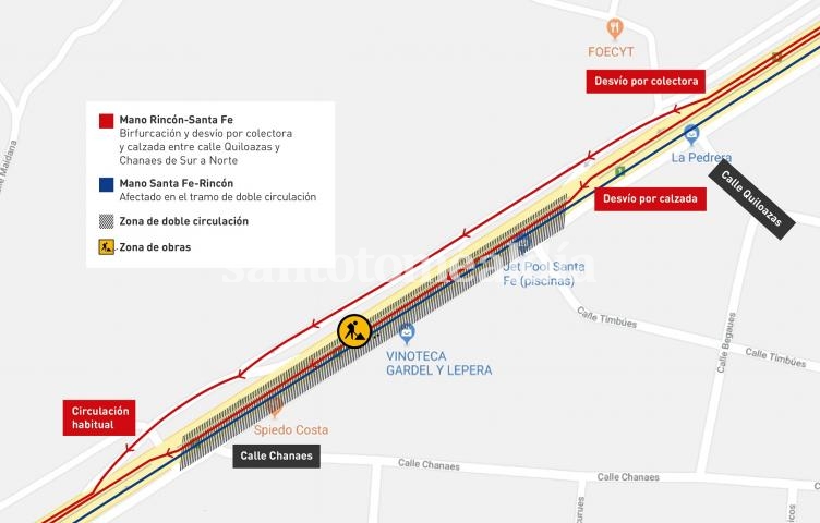 Por trabajos de ASSA, se realizará un desvío en la Ruta 1