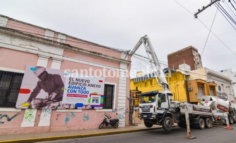 Avanza con la construcción del anexo de la escuela Mantovani de Santa Fe