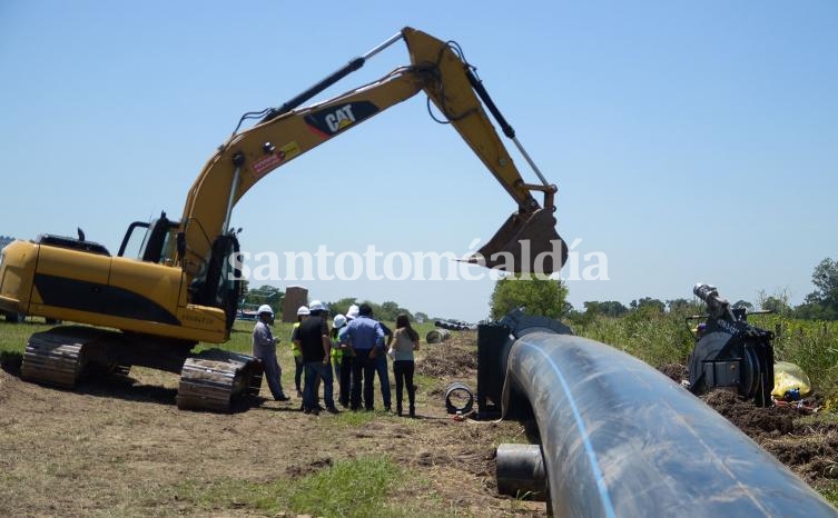 La provincia avanza con la ejecución de la segunda etapa del Acueducto Desvío Arijón. (Foto Secretaría de Comunicación Social)