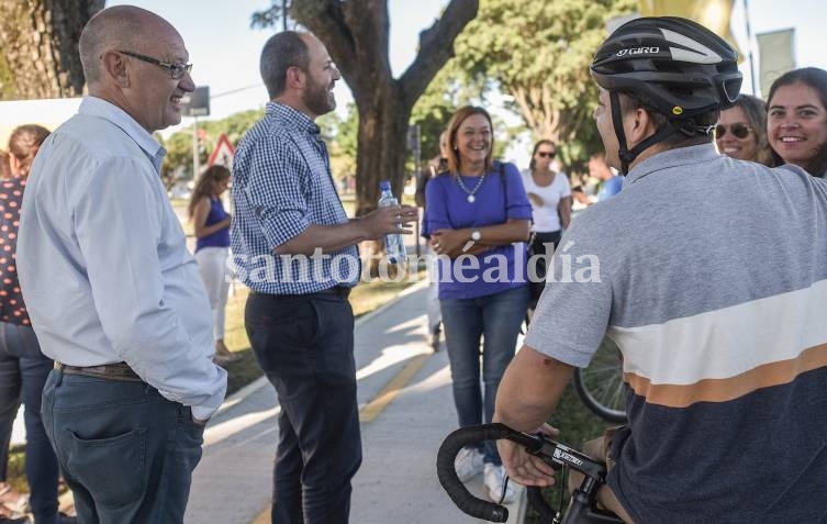 Santa Fe: Inauguraron la bicisenda de Avenida Alem