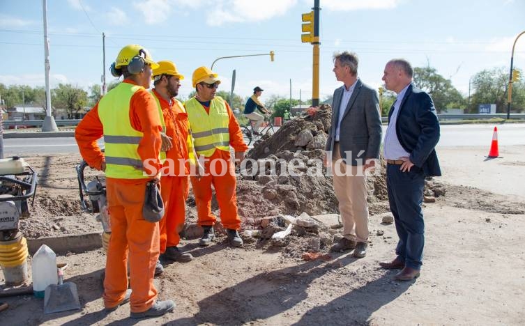 Henn y Seghezzo supervisaron las obras de Ruta 1