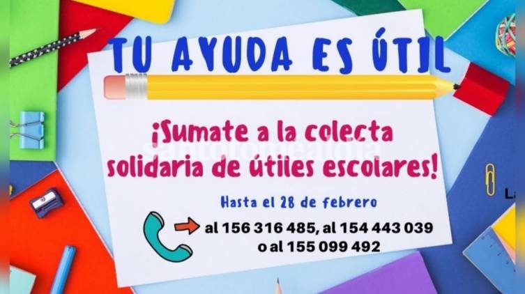 Concejales del Frente Progresista impulsan una colecta solidaria de útiles escolares