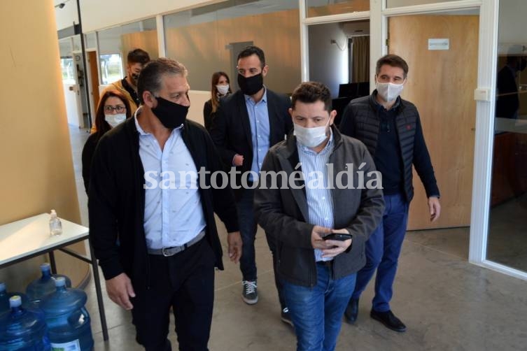 Uliambre recibió al Ministro Sukerman y al senador Castelló en Sauce Viejo