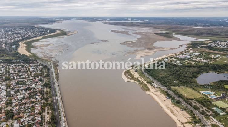 La vista aérea permite observar el nuevo paisaje de la Laguna Setúbal.
