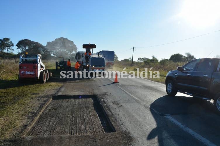 Vialidad Nacional continúa con las obras en la Ruta 11 en Santa Fe