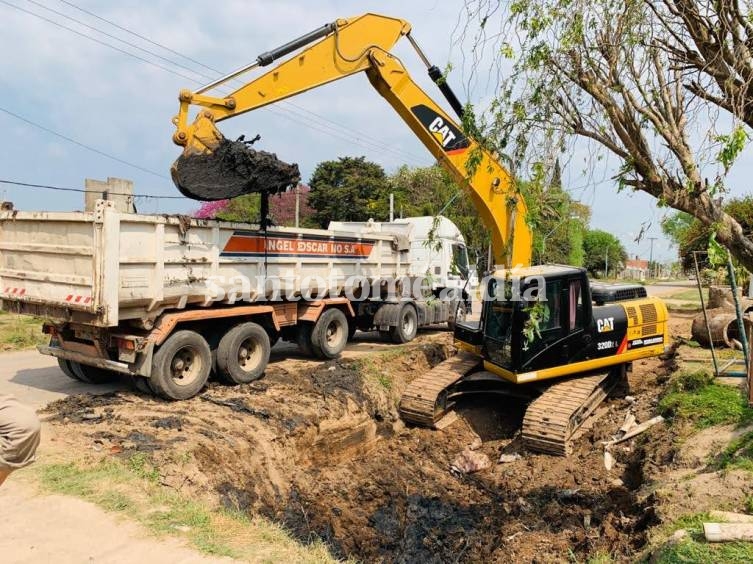 La obra de entubado del desagüe Roverano alcanzó un 92% de avance