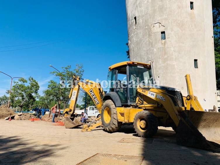 Comenzó la obra para mejorar la presión de agua en el sector abastecido por el tanque central