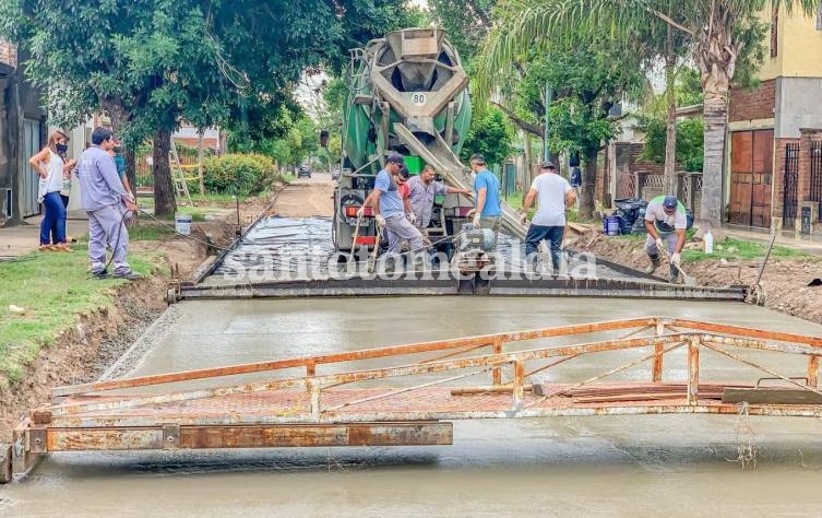  Avances en la obra de pavimento de hormigón
