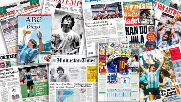 Así despidieron a Diego Maradona los diarios del mundo