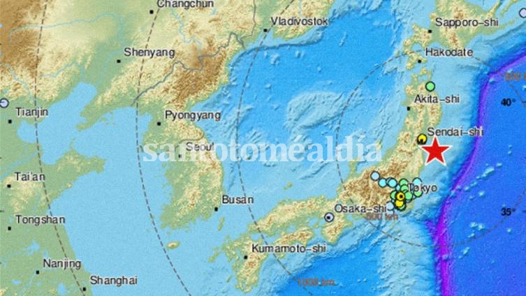 Se produjo un sismo de magnitud 7,1 ante la costa este de Japón