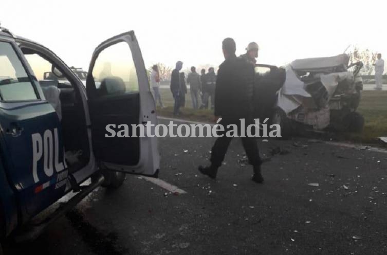 Choque múltiple en la Autopista: cuatro vehículos implicados