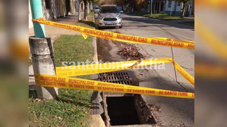 El Municipio denunció el robo de más de una decena de tapas de bocas de tormenta