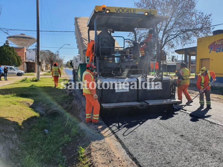 La obra de repavimentación de 7 de Marzo alcanzó la etapa final