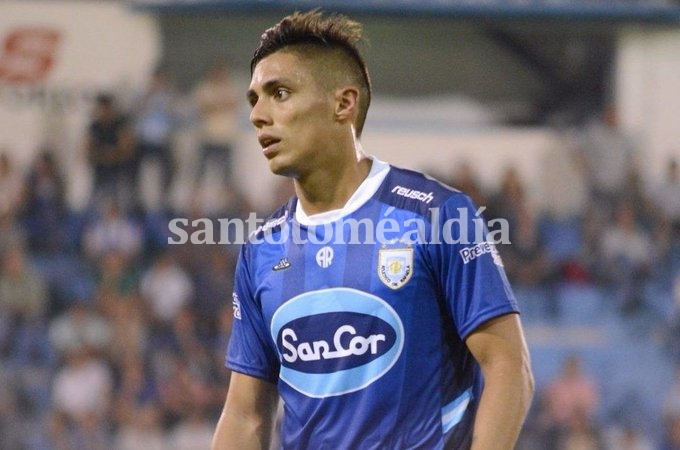 Diego Montiel, con la camiseta de Atlético Rafaela. 