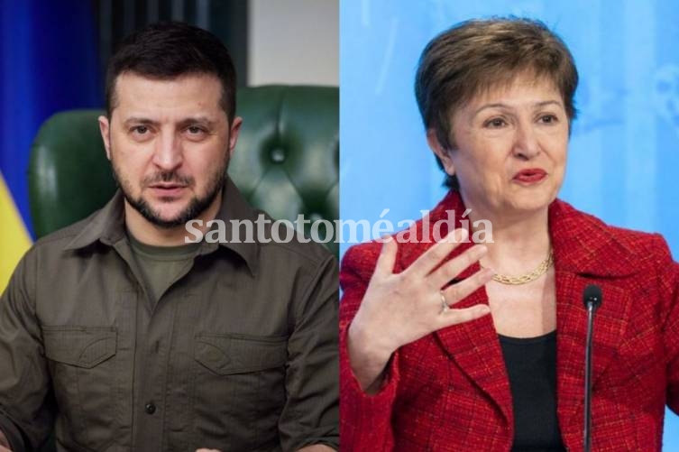 Zelenski, Georgieva y la reconstrucción de Ucrania: estiman una inflación por arriba del 10%