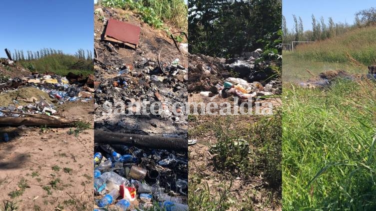 Malestar de vecinos de la autopista por quemas de basura en el predio de Colón