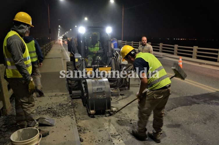 Finalizó la primera parte de la intervención en el Puente Carretero