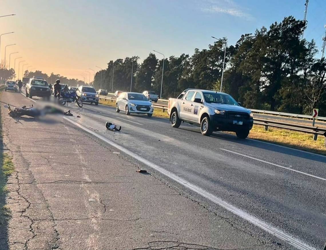 Un motociclista falleció en un accidente en la Autopista Santa Fe-Rosario