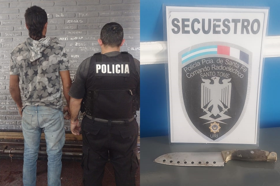 7 de Marzo y Mitre: detuvieron a un hombre y secuestraron un arma blanca