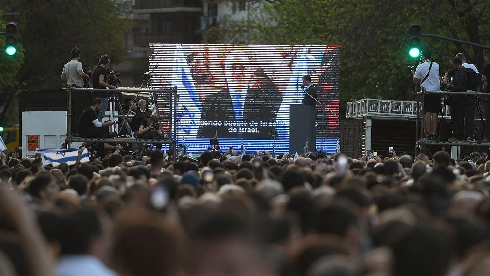 Una multitud se congregó en Buenos Aires para apoyar a Israel