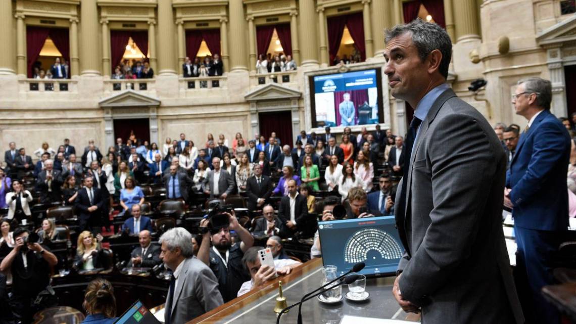 El presidente de la Cámara de Diputados, Martín Menem.