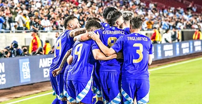 Argentina celebra ante Costa Rica. (FOTO NA: Prensa AFA)