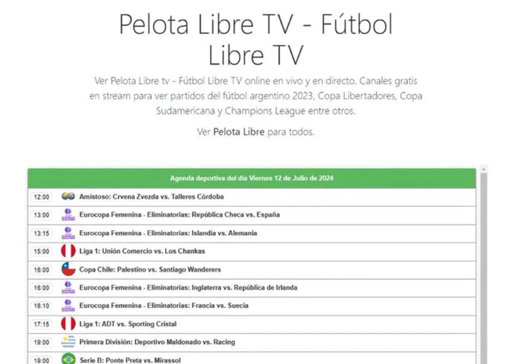 Qué es Pelota Libre, la nueva página que apareció tras el cierre de Fútbol Libre.