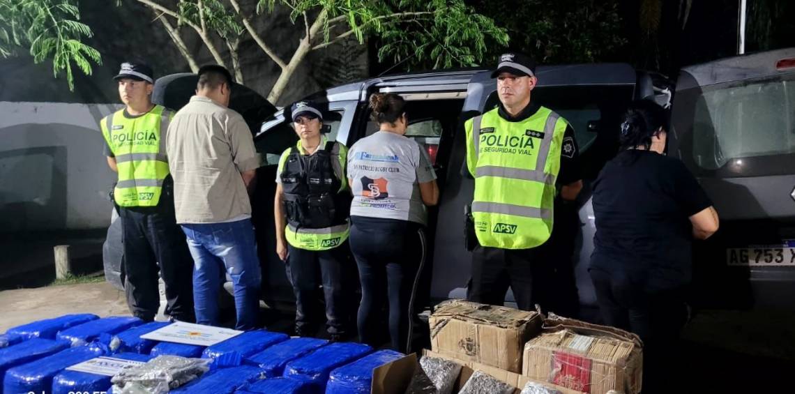 La Policía de Seguridad Vial secuestró más de 230 kilos de marihuana en el km 141 de la autopista Rosario-Santa Fe