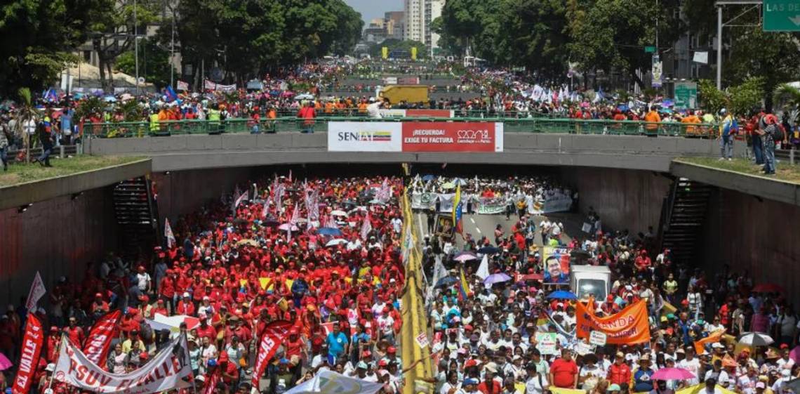 Venezolanos se movilizaron en todo el país para respaldar al gobierno de Nicolás Maduro