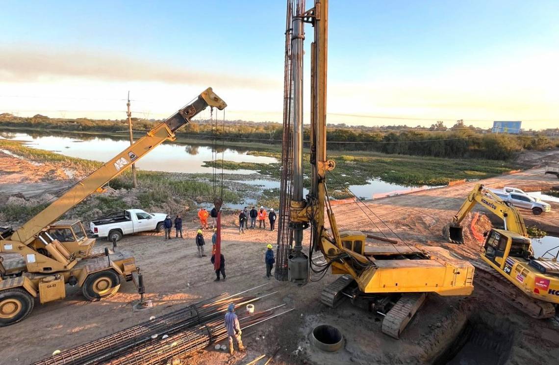 Nuevo puente: intensifican el ritmo de obra y anticipan una nueva etapa visible desde fines de agosto. (Foto: GSF)