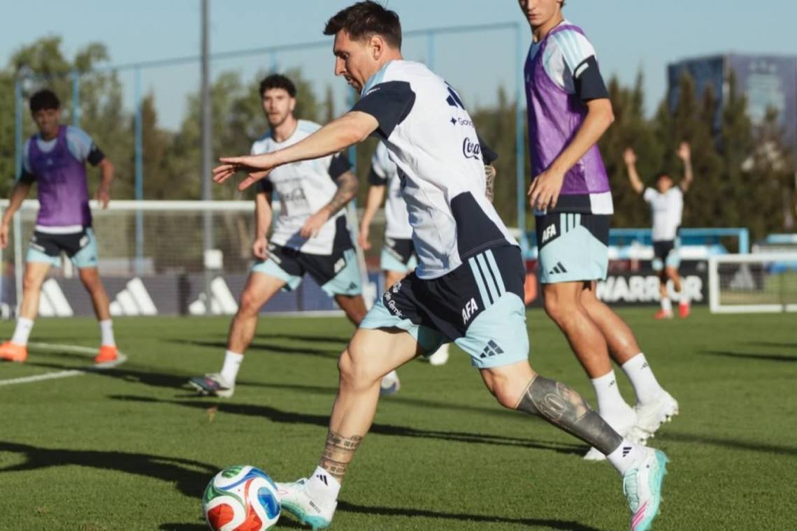 Con Messi presente, la Selección inició los trabajos en Ezeiza de cara a los próximos amistosos