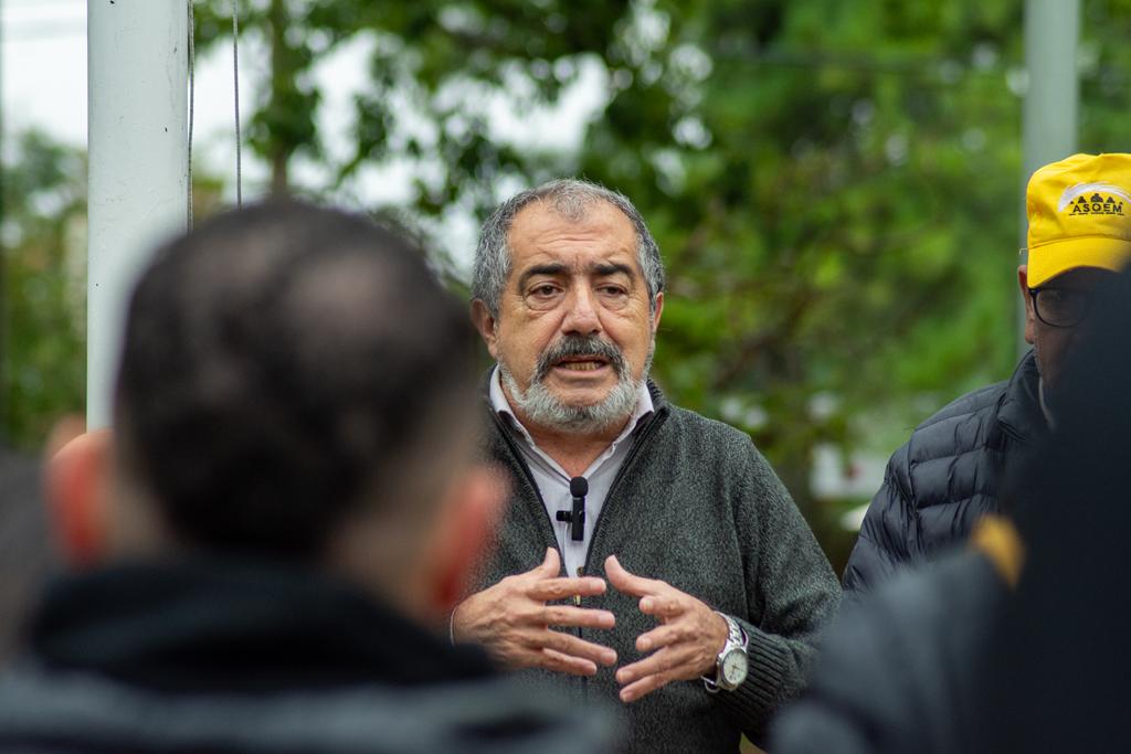 Juan R. Medina, secretario general de ASEOM, en Sauce Viejo. (Foto de archivo)