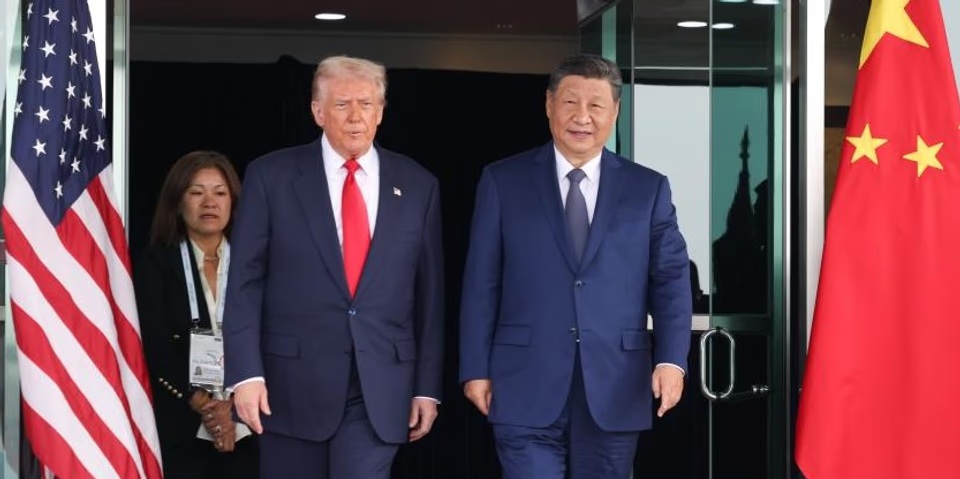 Trump y Xi Jinping en Beijing.