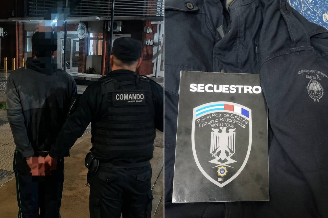 Trasladaron a un joven que tenía una campera del Servicio Penitenciario