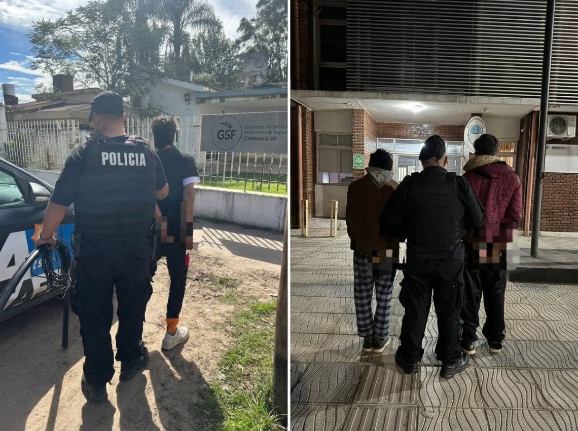 Tres personas fueron detenidas por robar cables en distintos puntos de la ciudad.