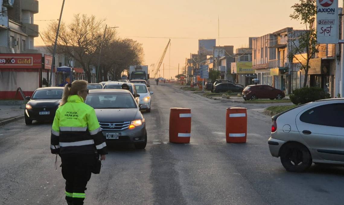 El tránsito en Avenida 7 de Marzo, con la nueva configuración. (Crédito: STD)